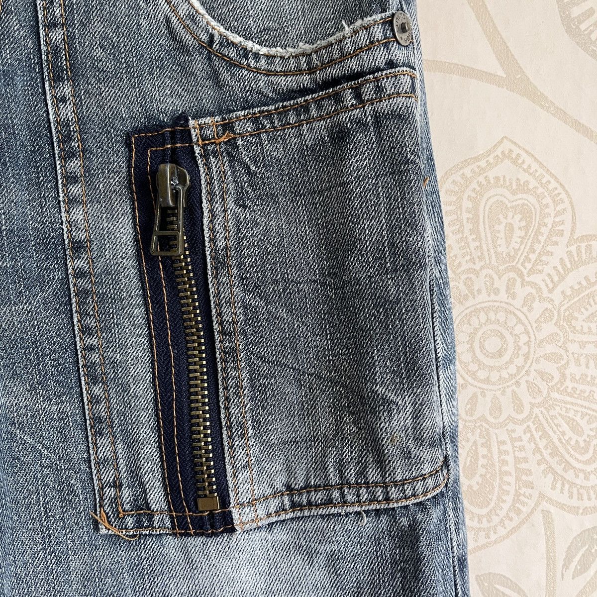 Japanese Brand - Vintage Nylaus Japanese Designer Bush Pants Denim Pockets - 9