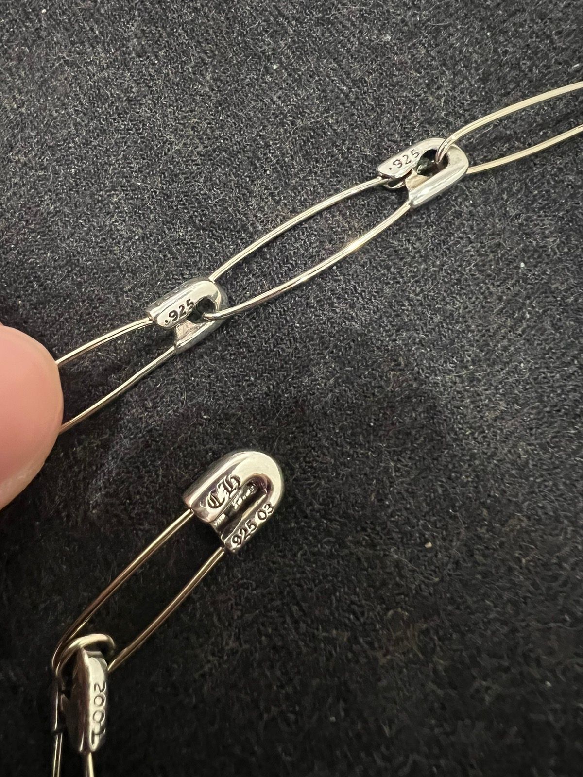 Safety pin necklace bracelet choker - 3