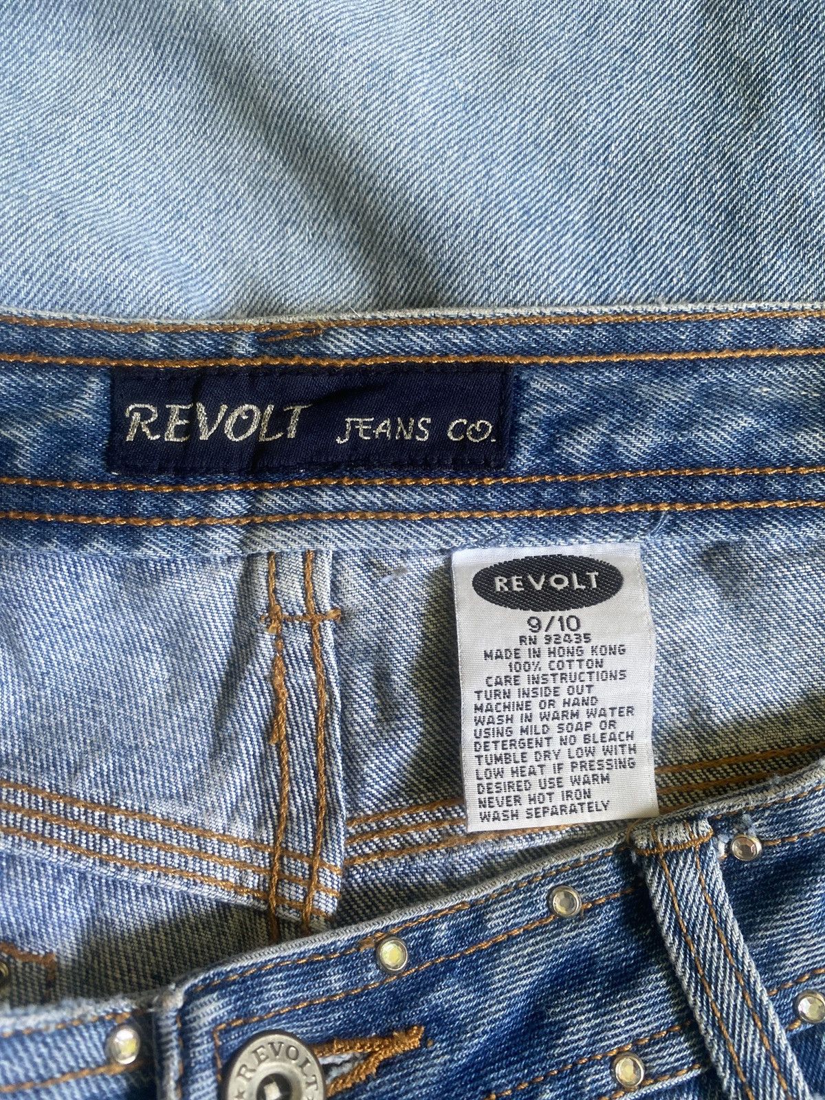 Vintage - Flared REVOLT Stud Design Boot Cut Denim s45k - 19