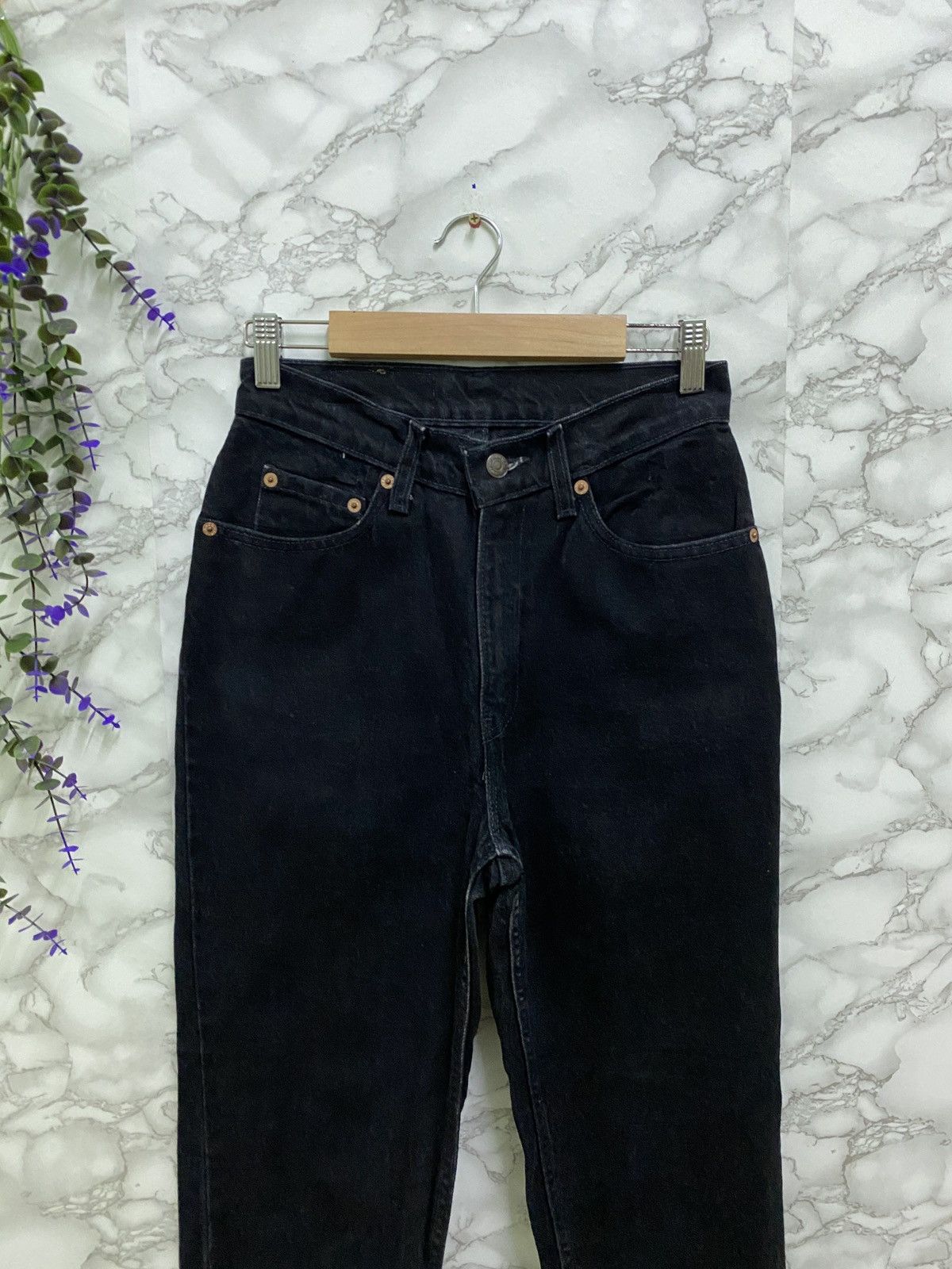 Vintage 90s Levi's Skinny Super Black Denim Jean - 4