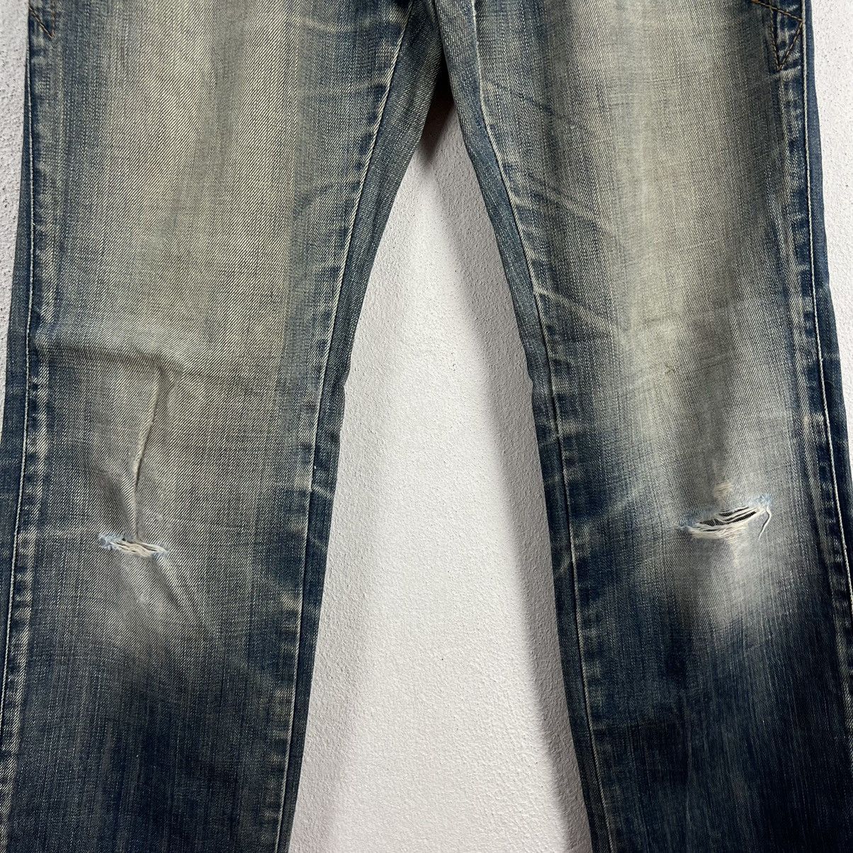 VINTAGE GAS MADE IN ITALY DISTRESSED DENIM - 4