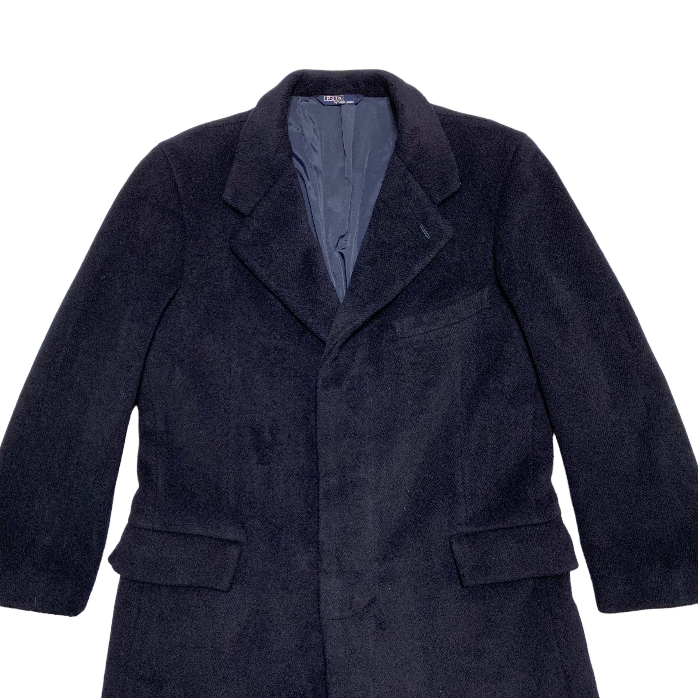 Vintage Polo Ralph Lauren Navy Wool Coat - 4