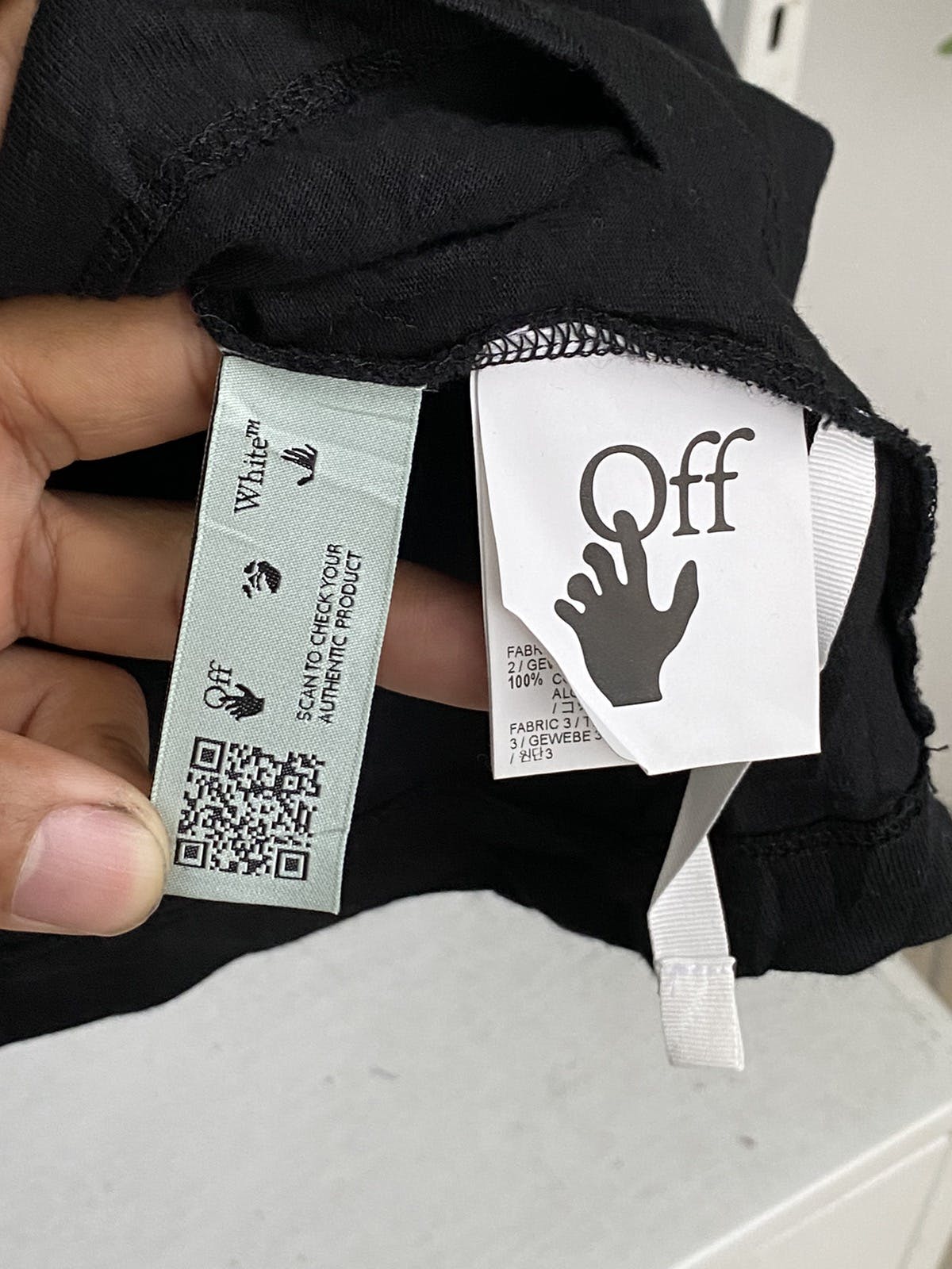 Off-White Virgil Abloh Hoodie Double Layer Connected T-Shirt - 7