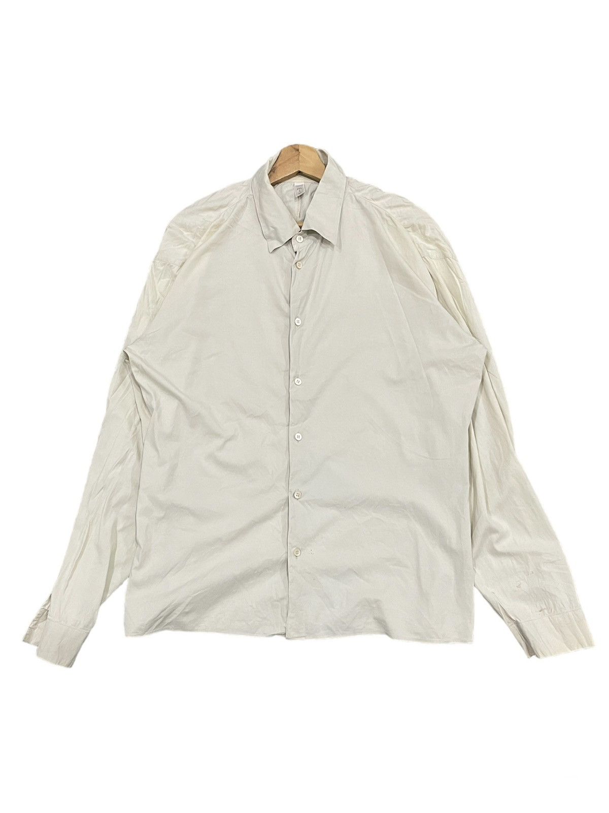 Early 2000s Miu Miu Elastane Khaki Button Up Shirt - 1