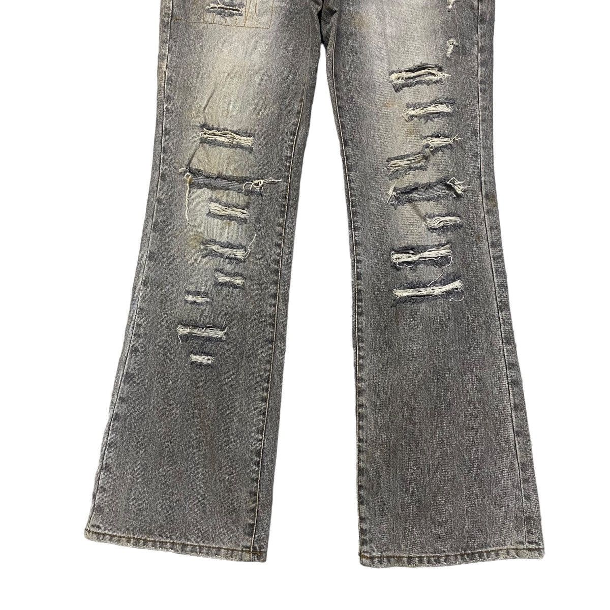 FUGA Distressed Denim Flare Jeans - 6