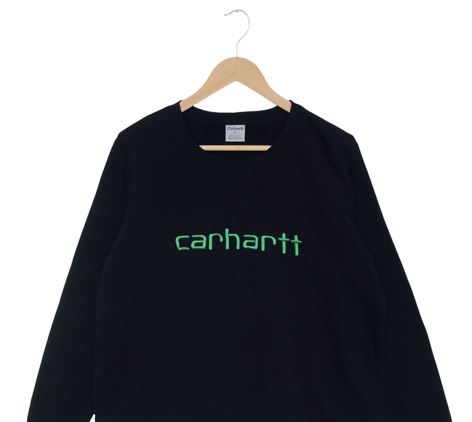 Carhartt crewneck green spell out embroidered - 2