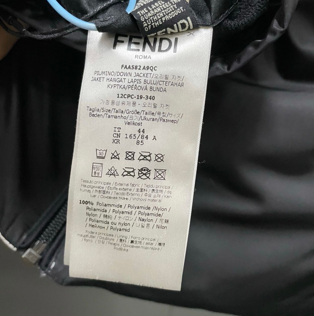 FENDI Geometric Print Letter Reversible Down Jacket - 3