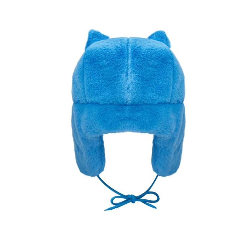 Cartoon Anime Pete Cat Dull Eyes Ushanka Blue Hat Cute Y2K Warm Earflap Trapper Hat Bomber - 3