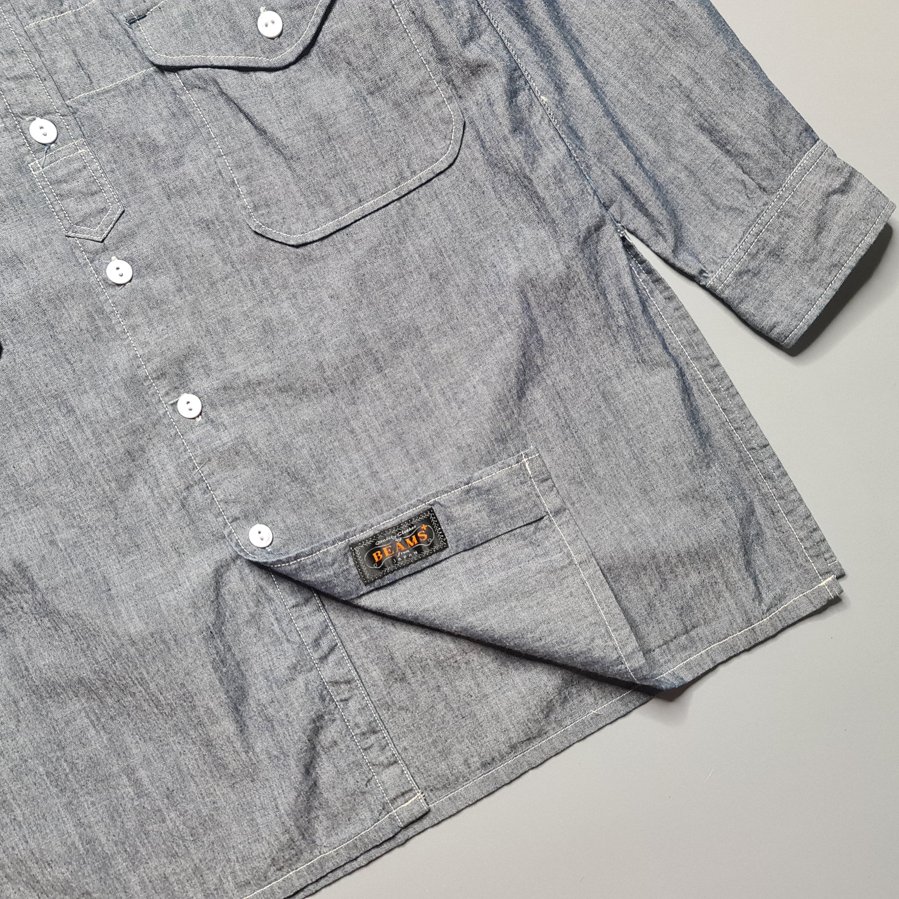 EG x Beams Plus - Cone Chambray - Long Work Shirt - 3