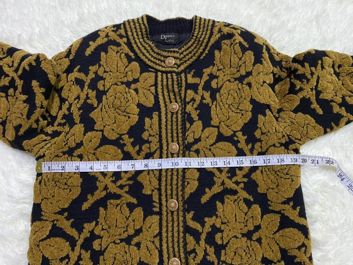 Cardigan - Designer Label Ichioku Floral Motif Sweater Cardigan - 13