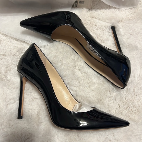 Jimmy Choo ROMY 100 Black Patent Leather Pumps - 9