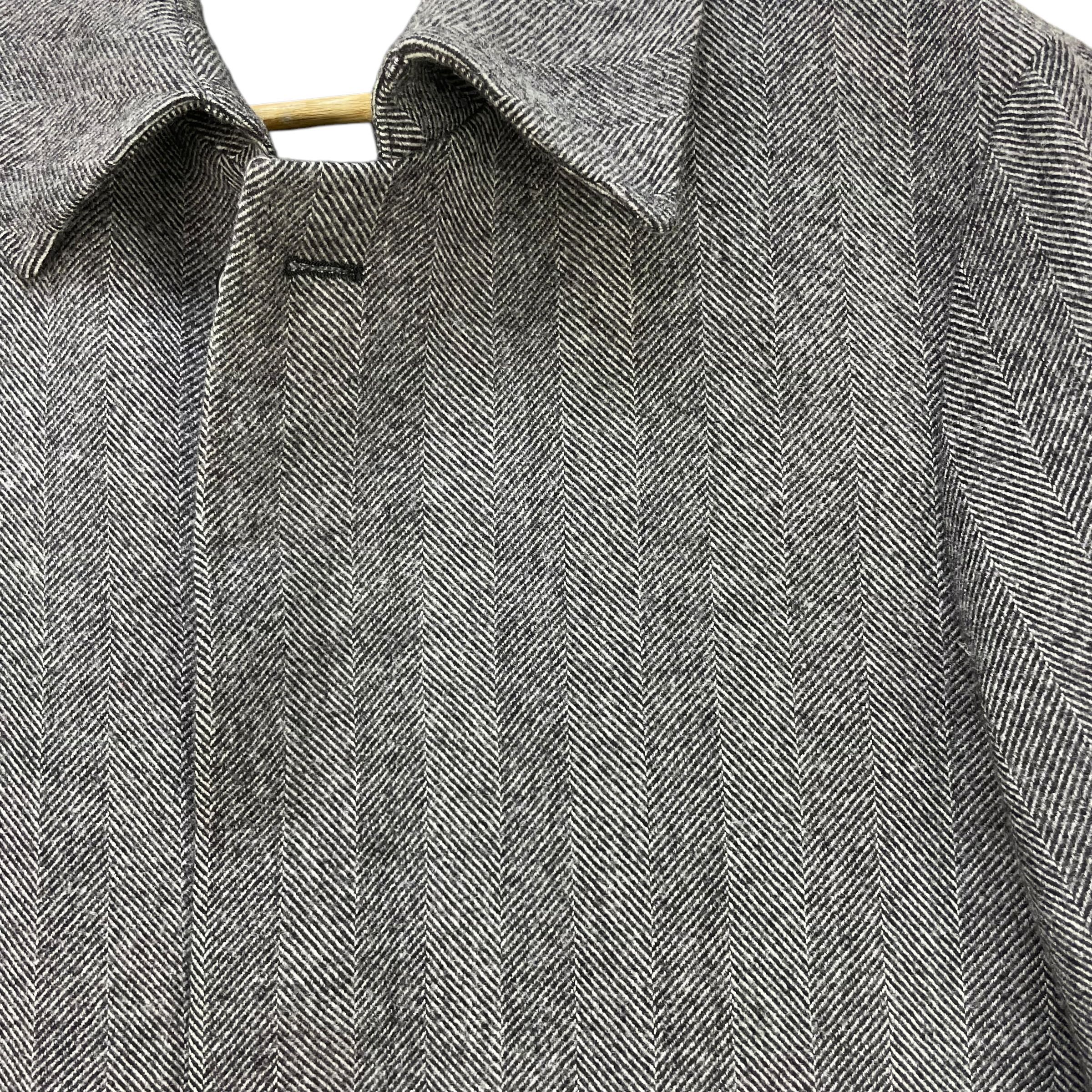 Vintage Loro Piana Herringbone Long Coat Jacket - 4