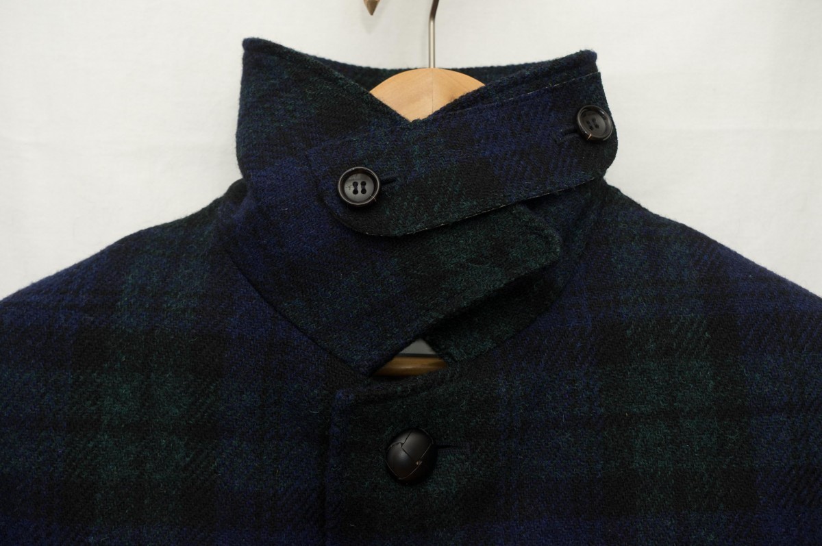 Blackwatch tartan tweed coat - 4