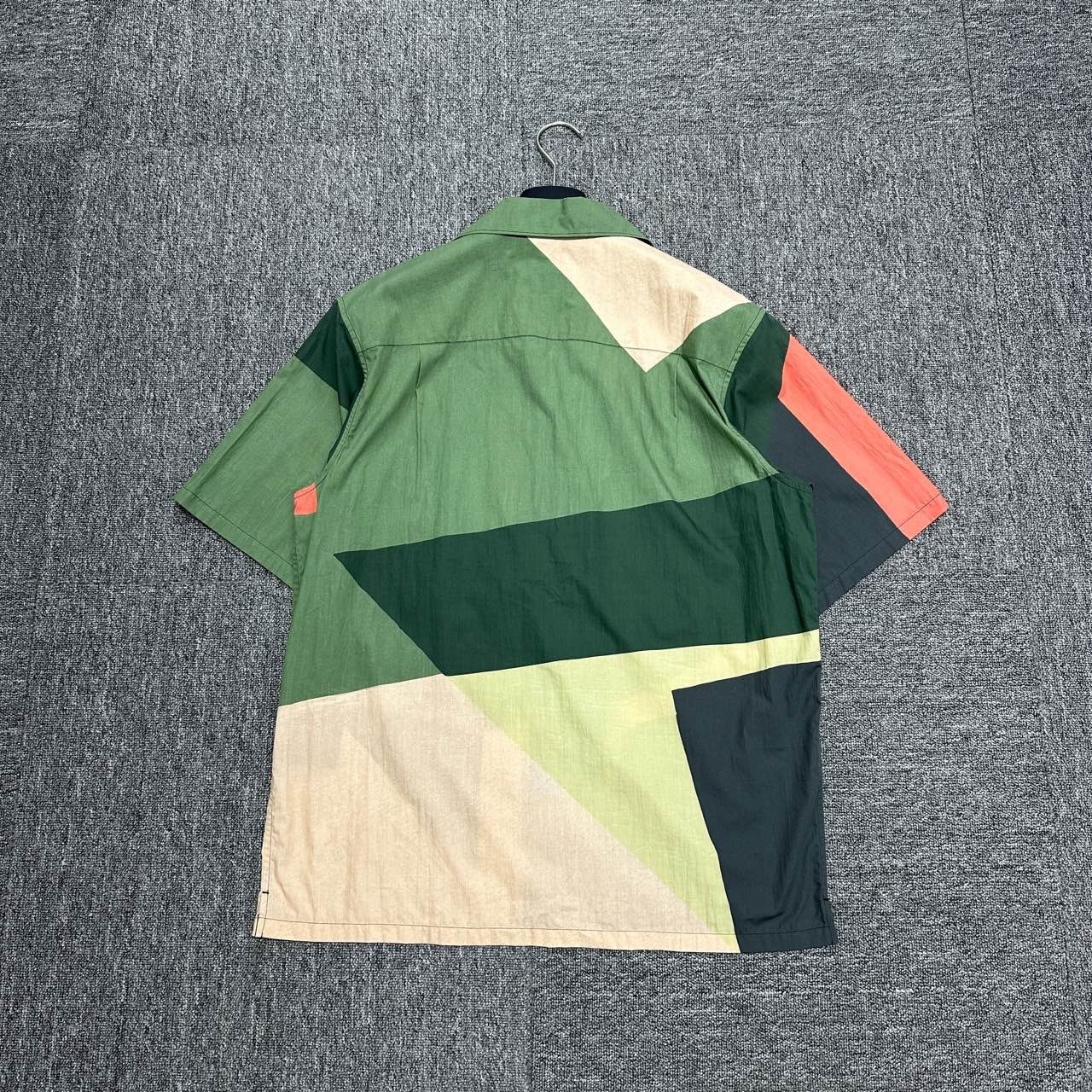 Prada Color Palette Geometric Patchwork Short Sleeve Shirt - 2