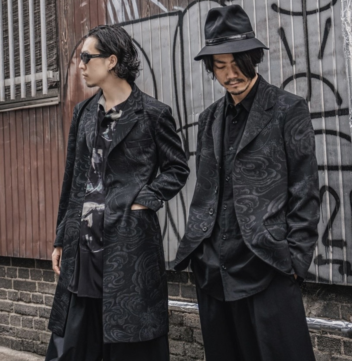 ジャケット・アウター Yohji Yamamoto POUR HOMME 22AW LOOK2 2022AW yohji yamamoto pour homme 2重襟デザインロングジャケッ