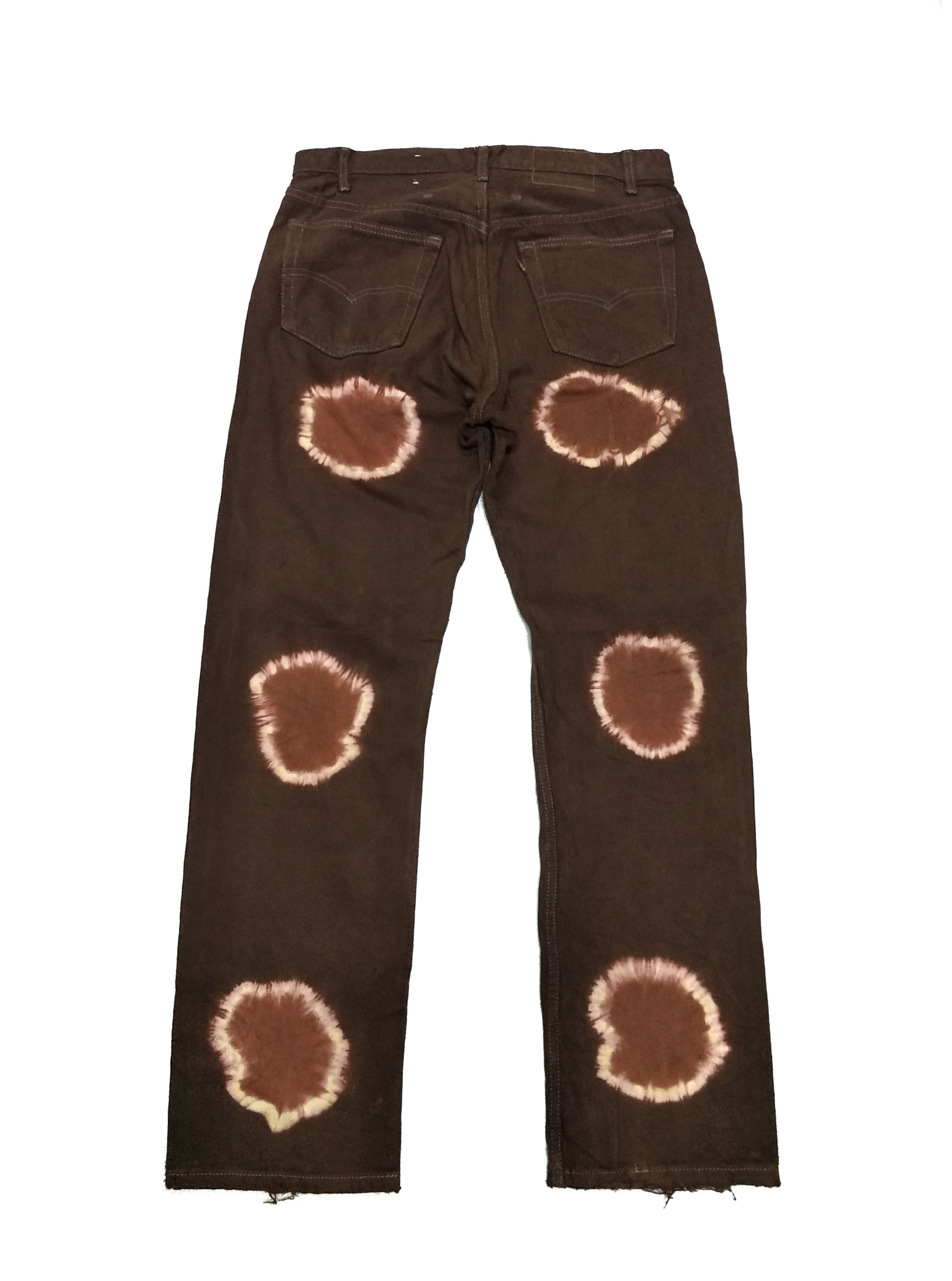 Vintage Levi's Acid Ring Brown Ripped Distress Denim - 2