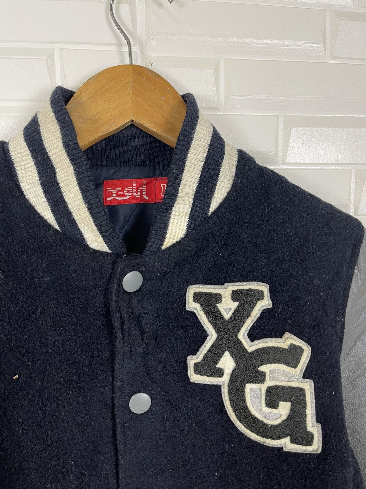 Vintage - Streetwear X-Girl Varsity Jacket Leather - 3