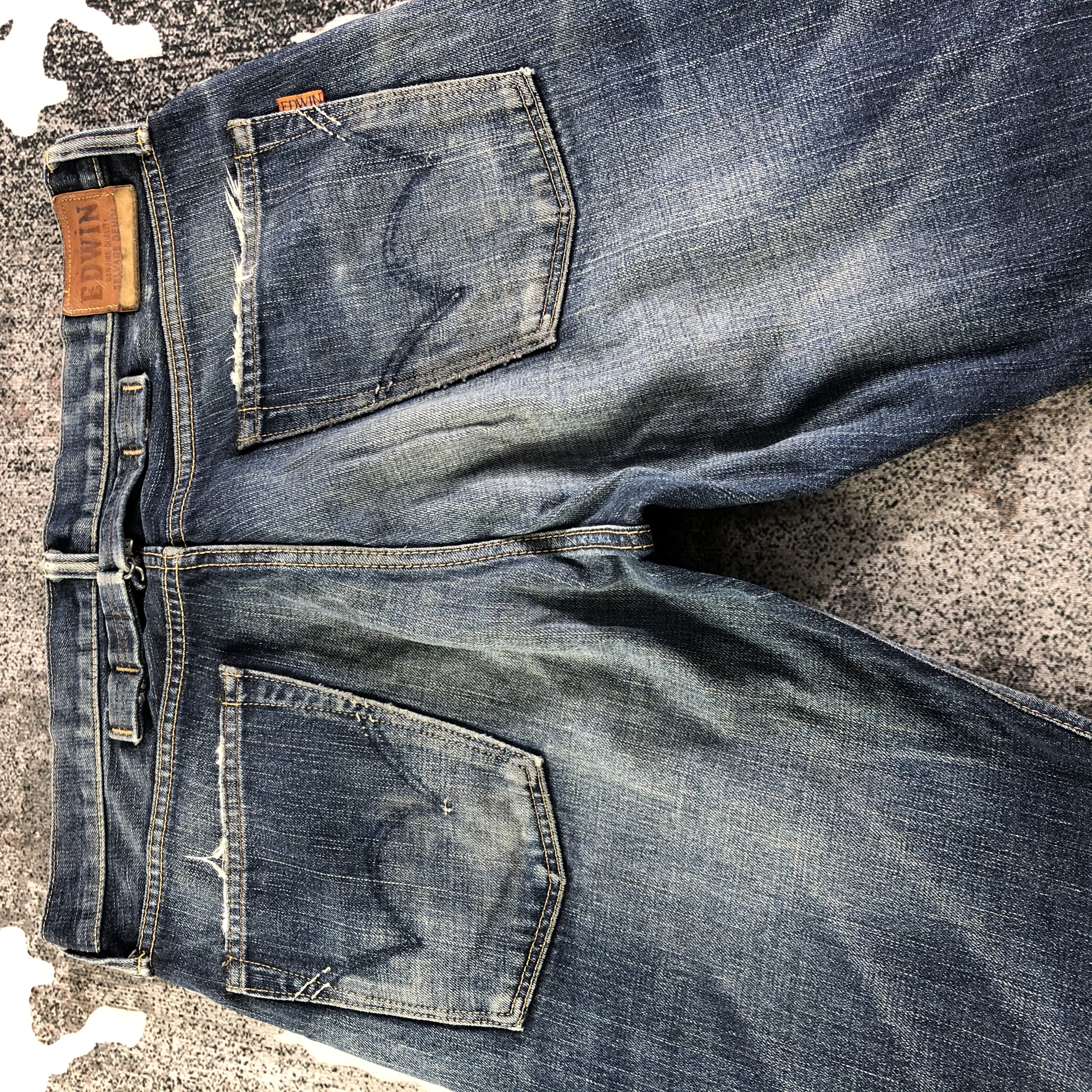 Edwin - Vintage Edwin Selvedge Jeans Faded Blue Denim KJ2287 - 5