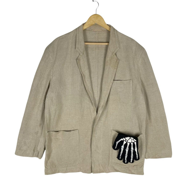 【COMMEdesGARÇONS HOMME】80's Linen jacket Comme des Garçons Homme 🔥80s CDG Homme Linen Chore Jacket