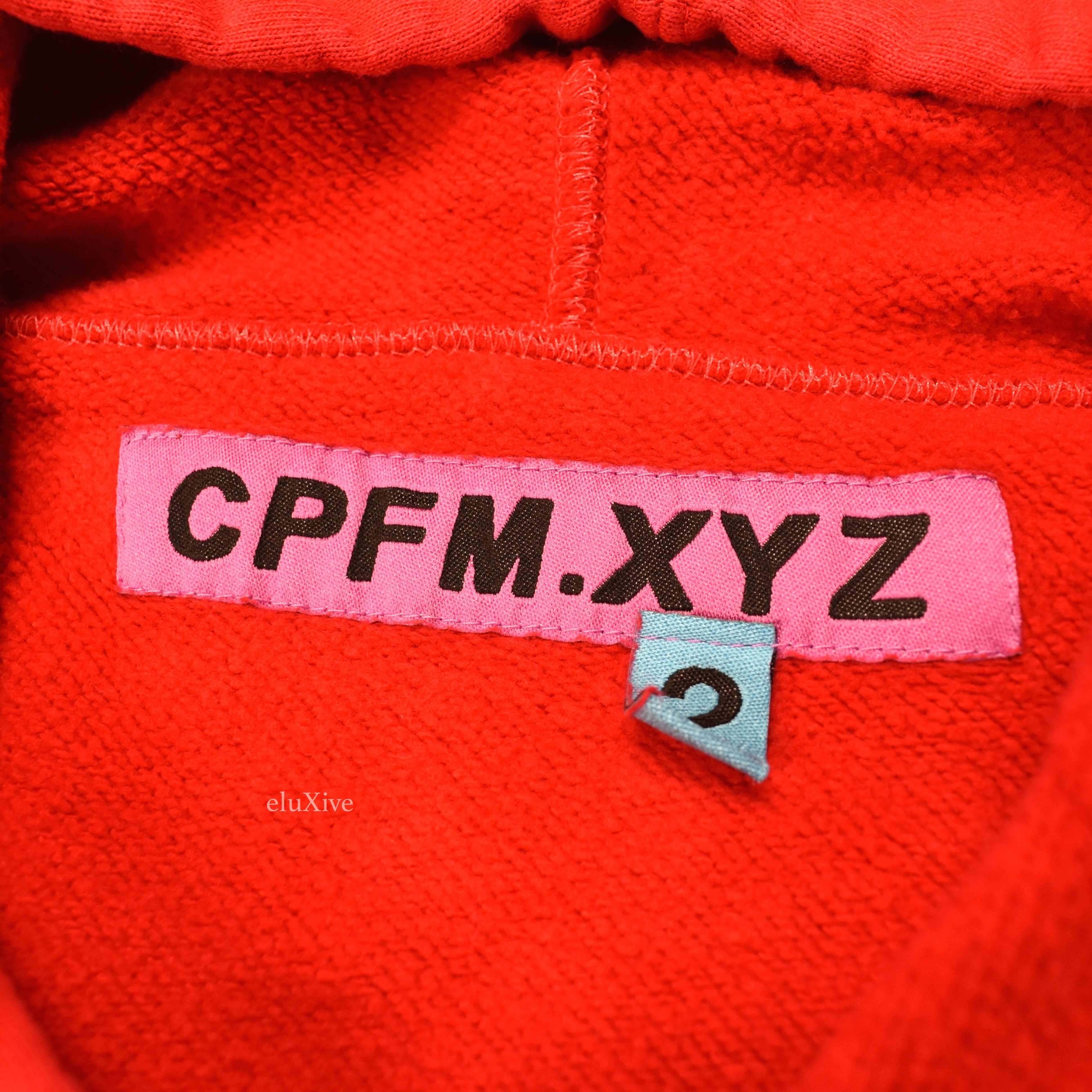 CPFM Sock Logo Hoodie Red DS - 7