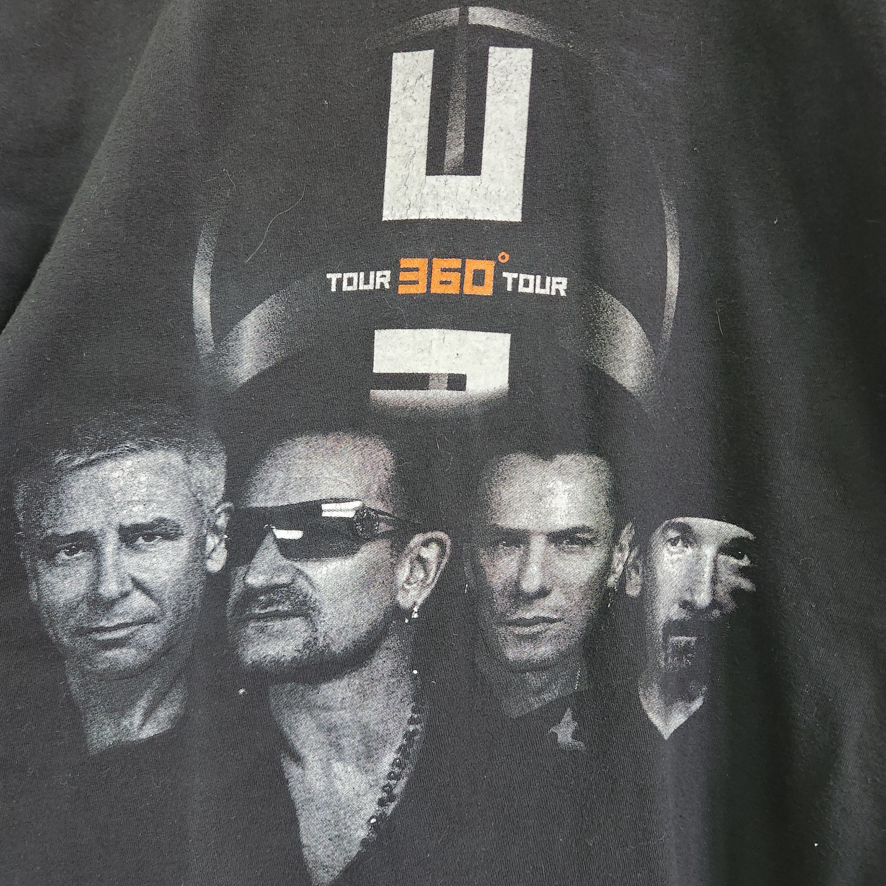 Vintage Y2K Bono U2 Tour 360 Black TShirt - 8