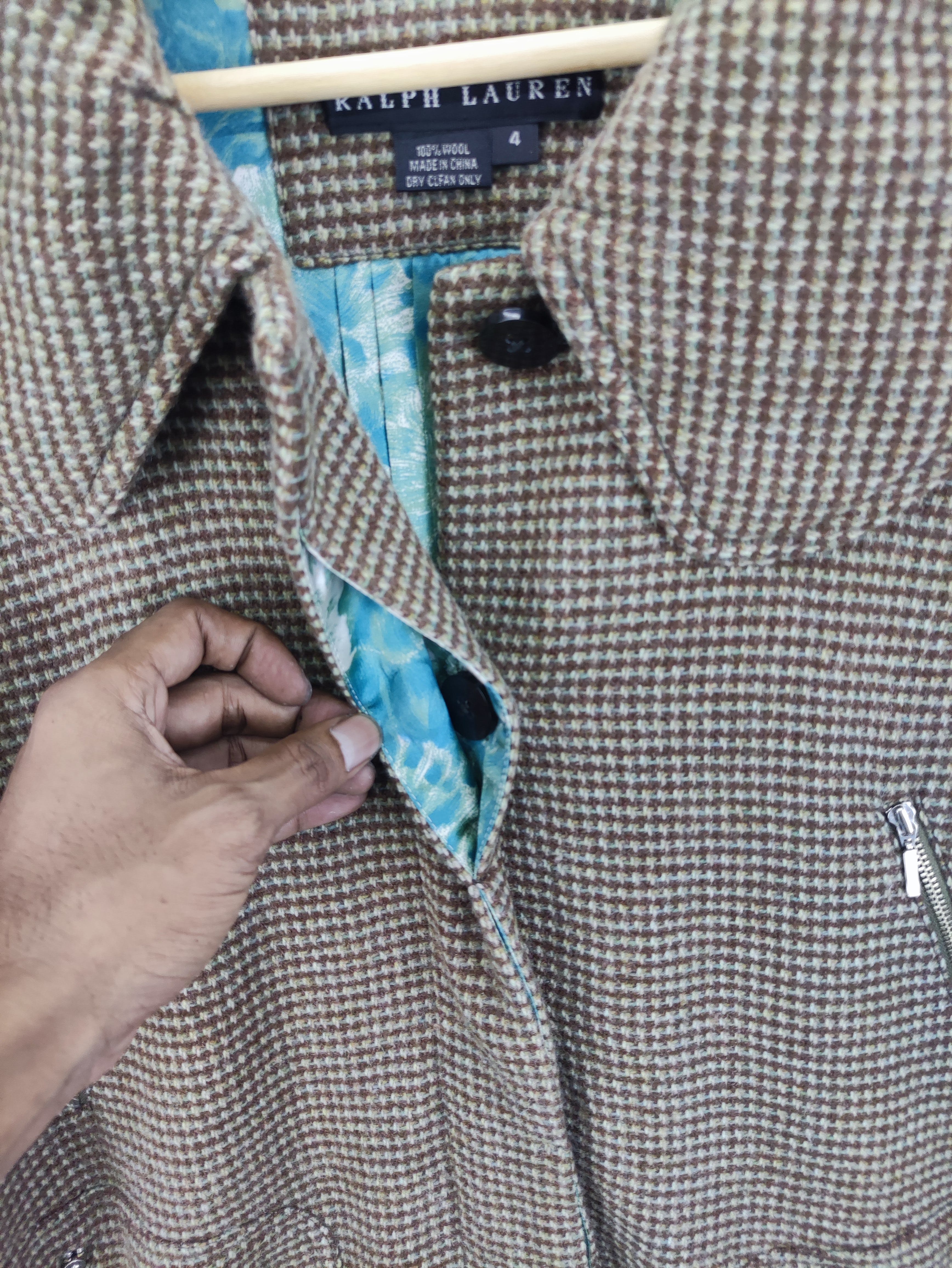 Vintage Ralph Lauren Wool Jacket Button - 4