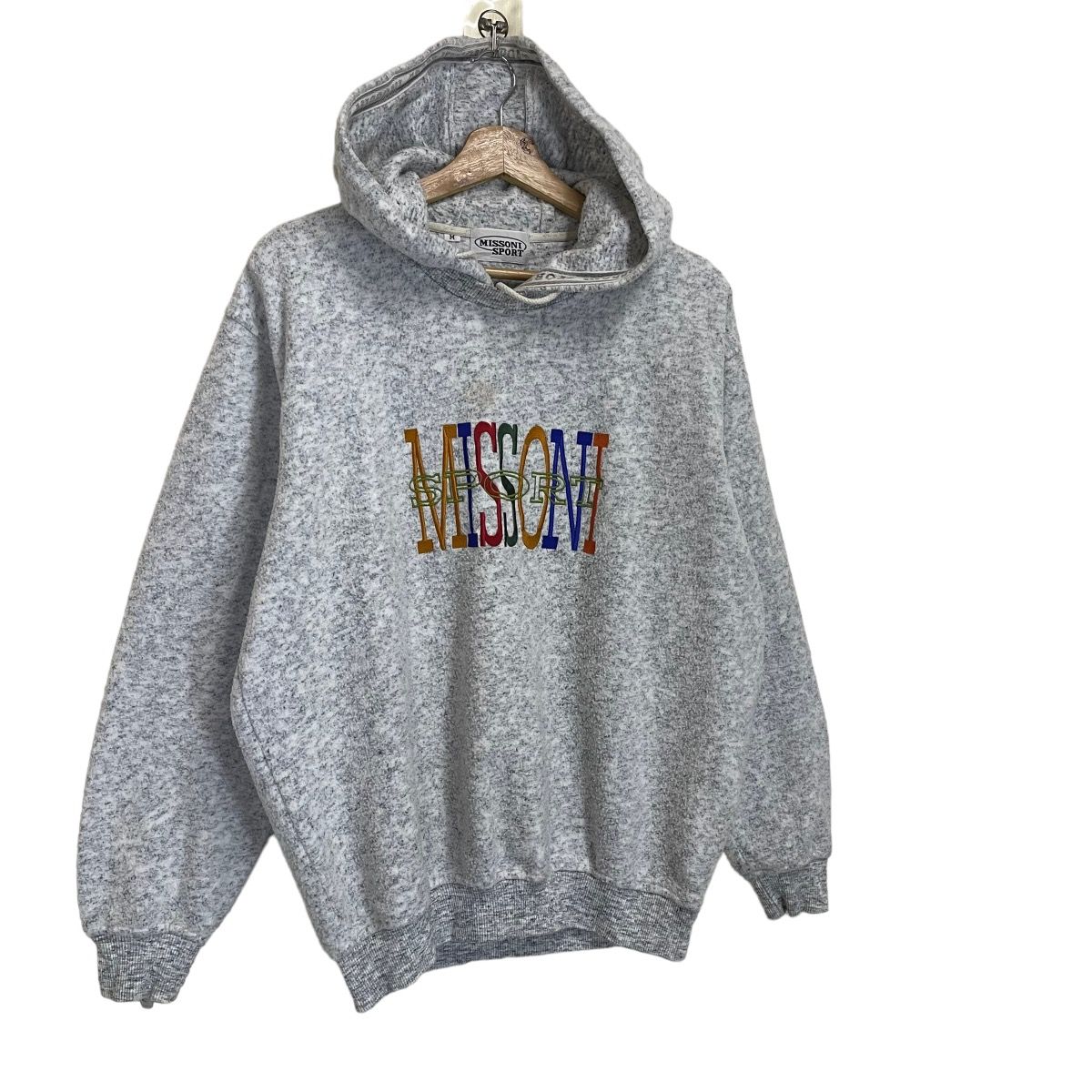 Vintage Missoni Sports Multicolour Spellout Pullover Hoodie - 2