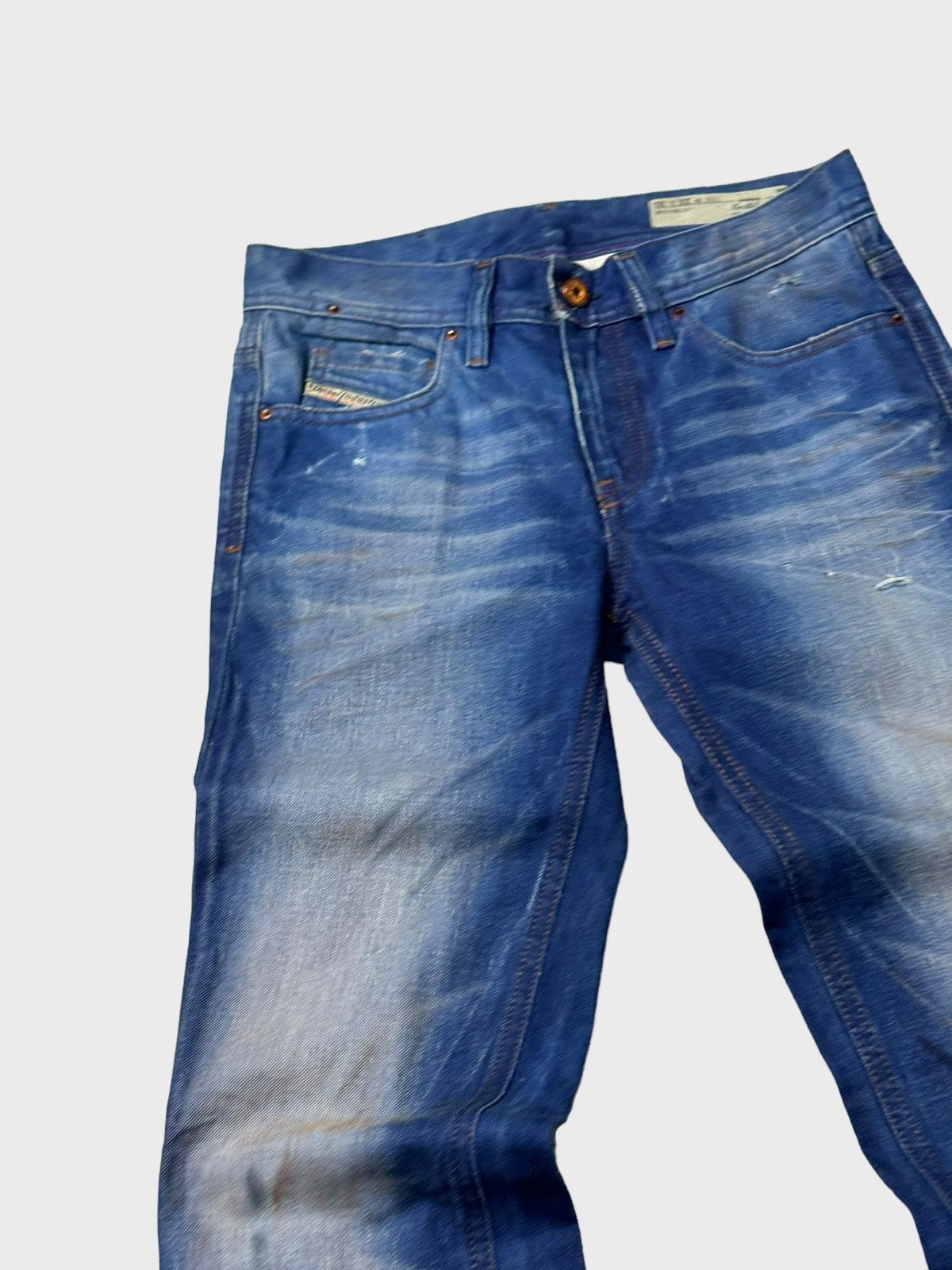 Diesel Jeans Distressed Mud Washed Denim Luxury - 4