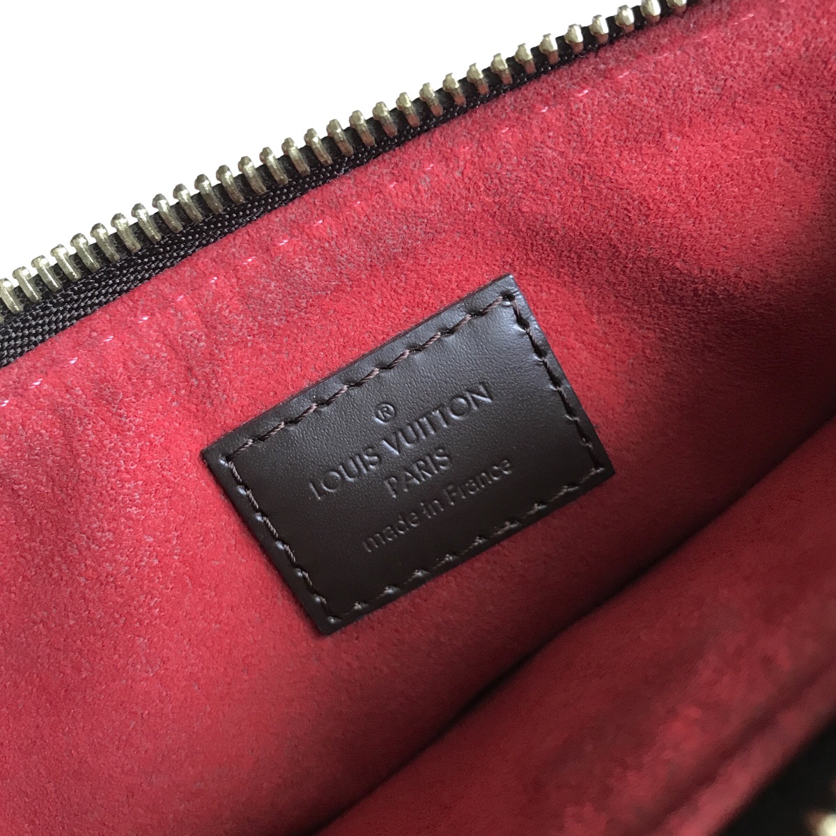 Louis Vuitton Damier Ebene Twice Cerise Pochette Sling Bag - 22