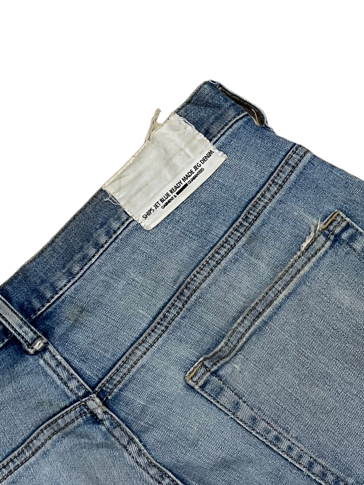 Ships Jet Blue - Designer Japanese Brand Ships Jet Blue Distressed Denim - 9