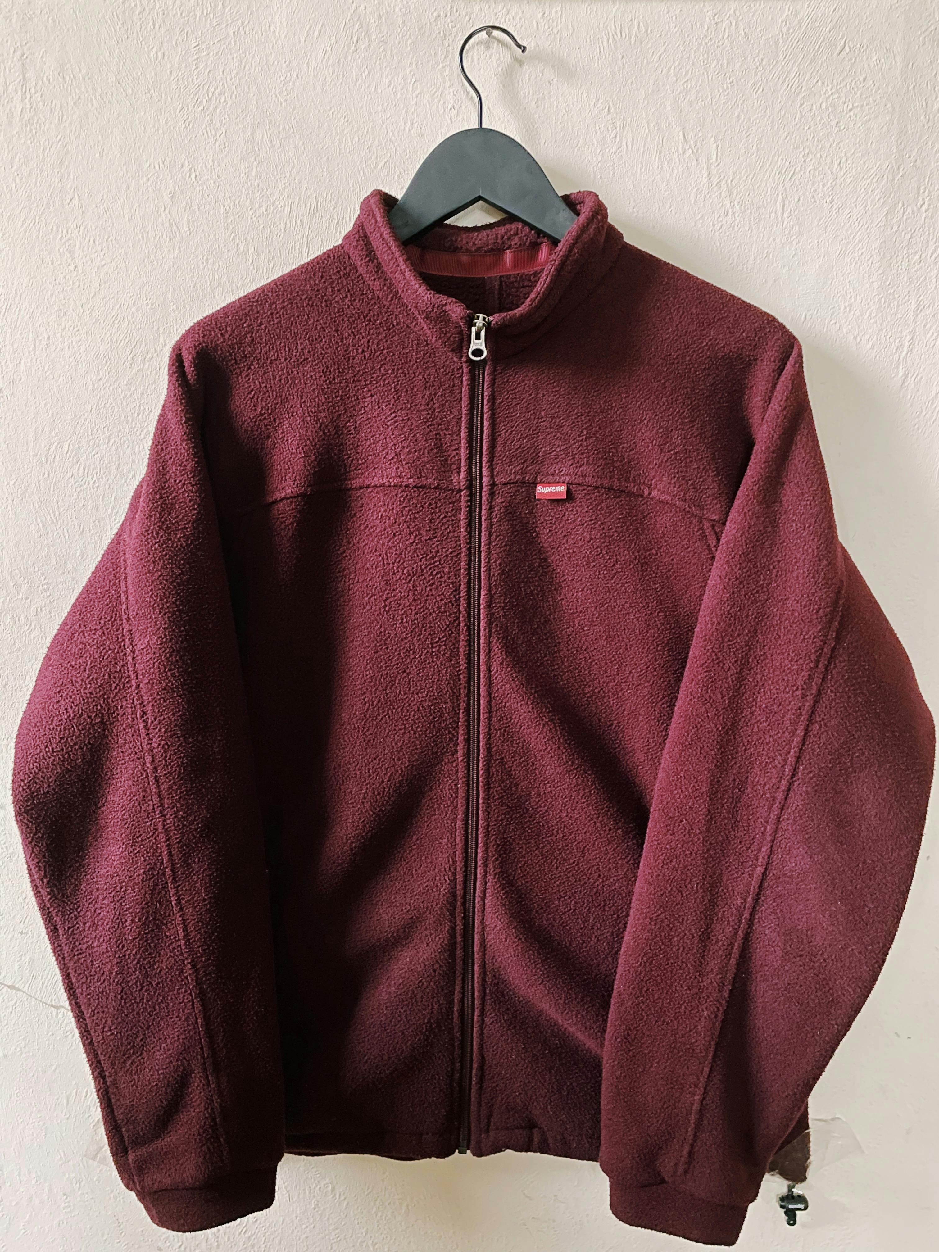 Supreme Vintage 2000 Supreme Polartec Fleece Zip Up Jacket Burgundy |  yugenization | REVERSIBLE