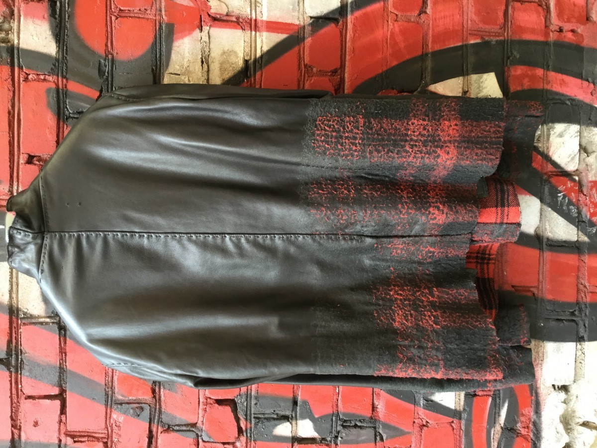 Yohan Serfaty - Bonded leather & wool jacket. Like Julius, Yamamoto jackets - 7