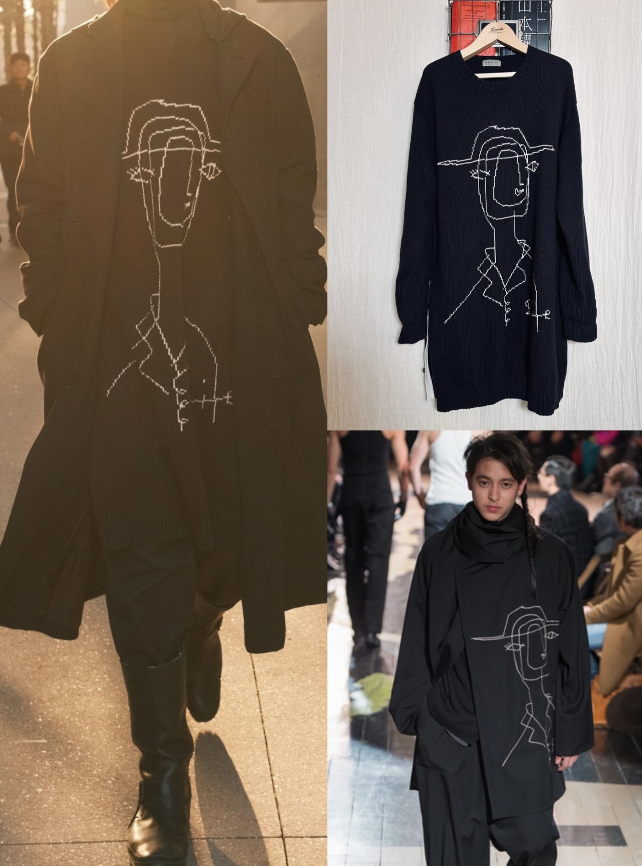Yohji Yamamoto Pour Homme 2016AW Miyazawa Rie long abstract sweater