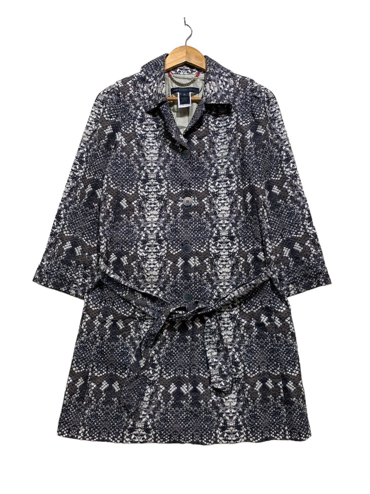 🔥MARC JACOBS SNAKESKIN PRINTED TRENCHCOATS - 1
