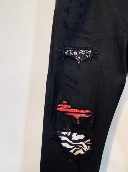 Amiri Black Art Patches Jeans - 2