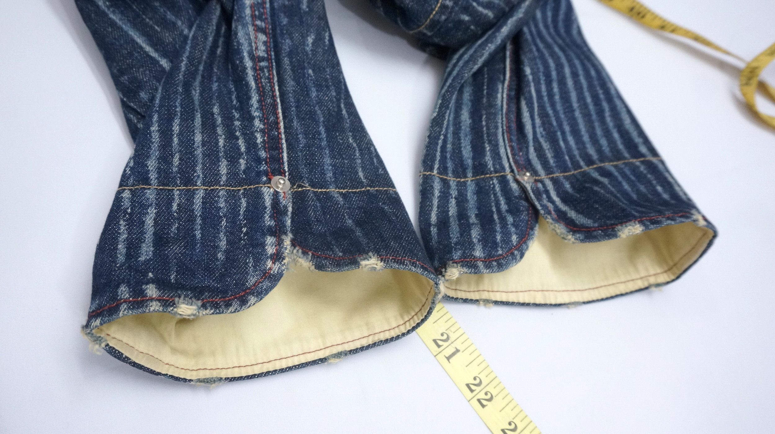 Distressed Denim - Japan Striped Indigo Jacket Kapital Inspired - 12