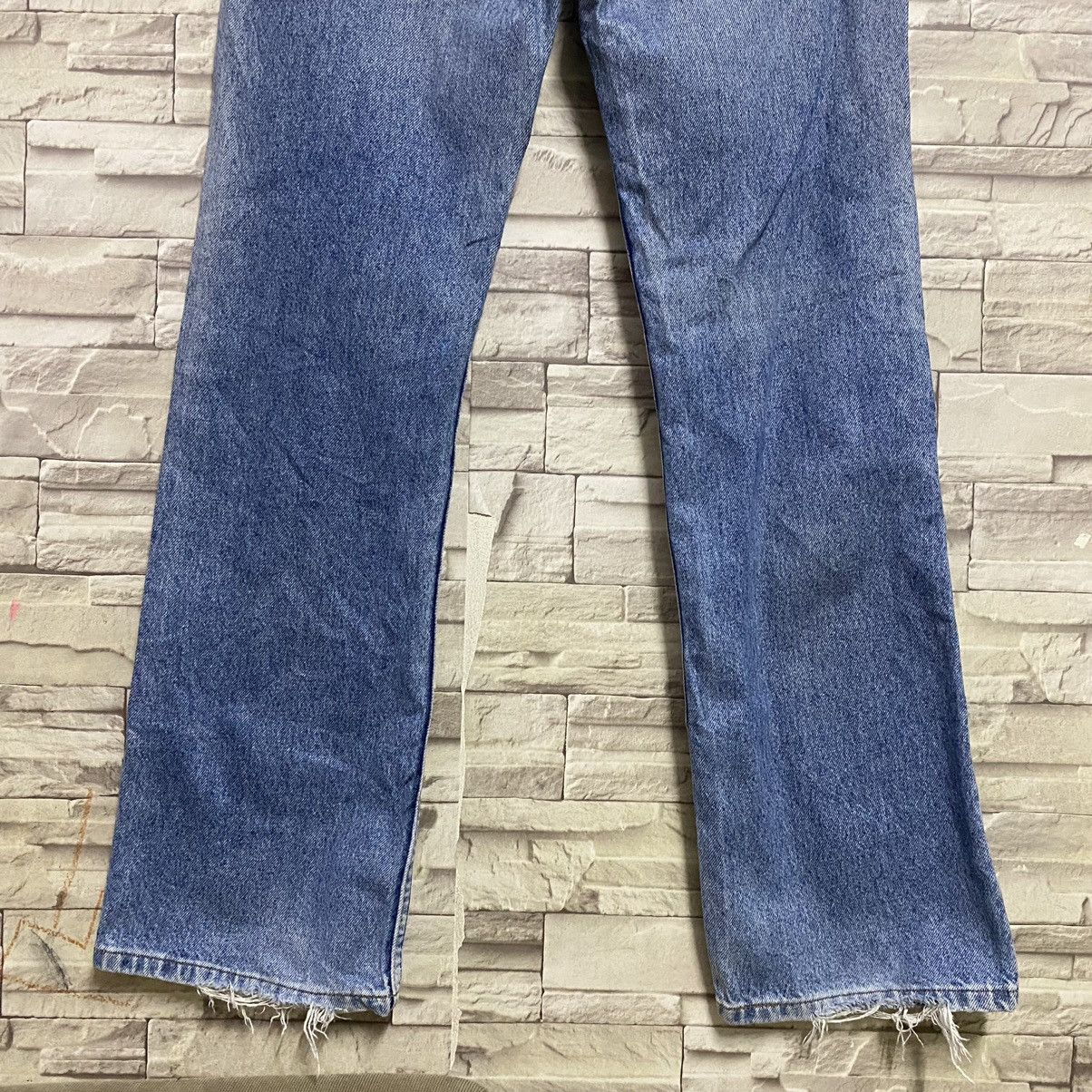 Vintage 90s Levis 517 Flare Jeans Lightwash 33x33 Made USA - 10