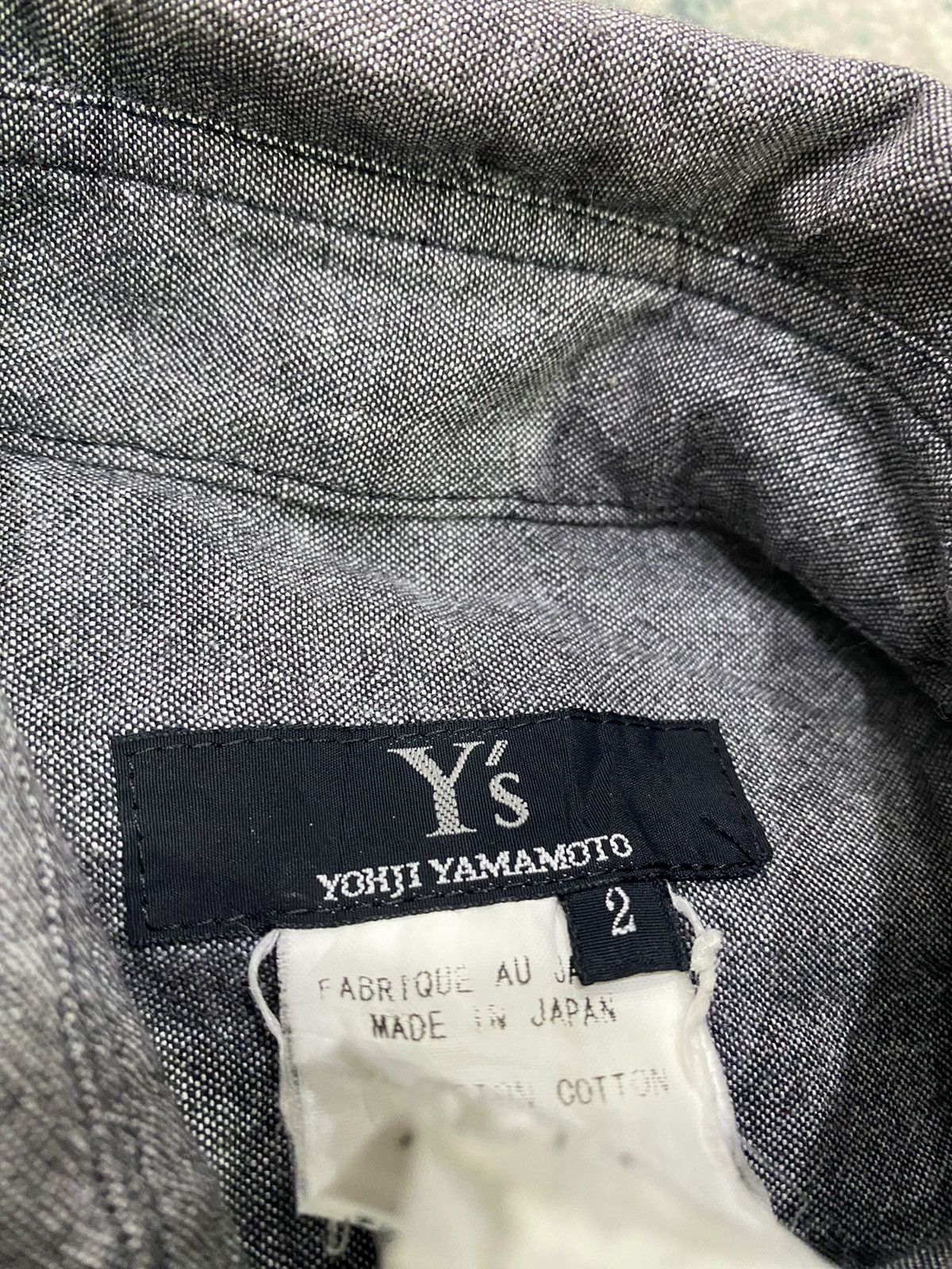 Y’s By Yohji Yamamoto Collar Cotton L/S Shirt - 3