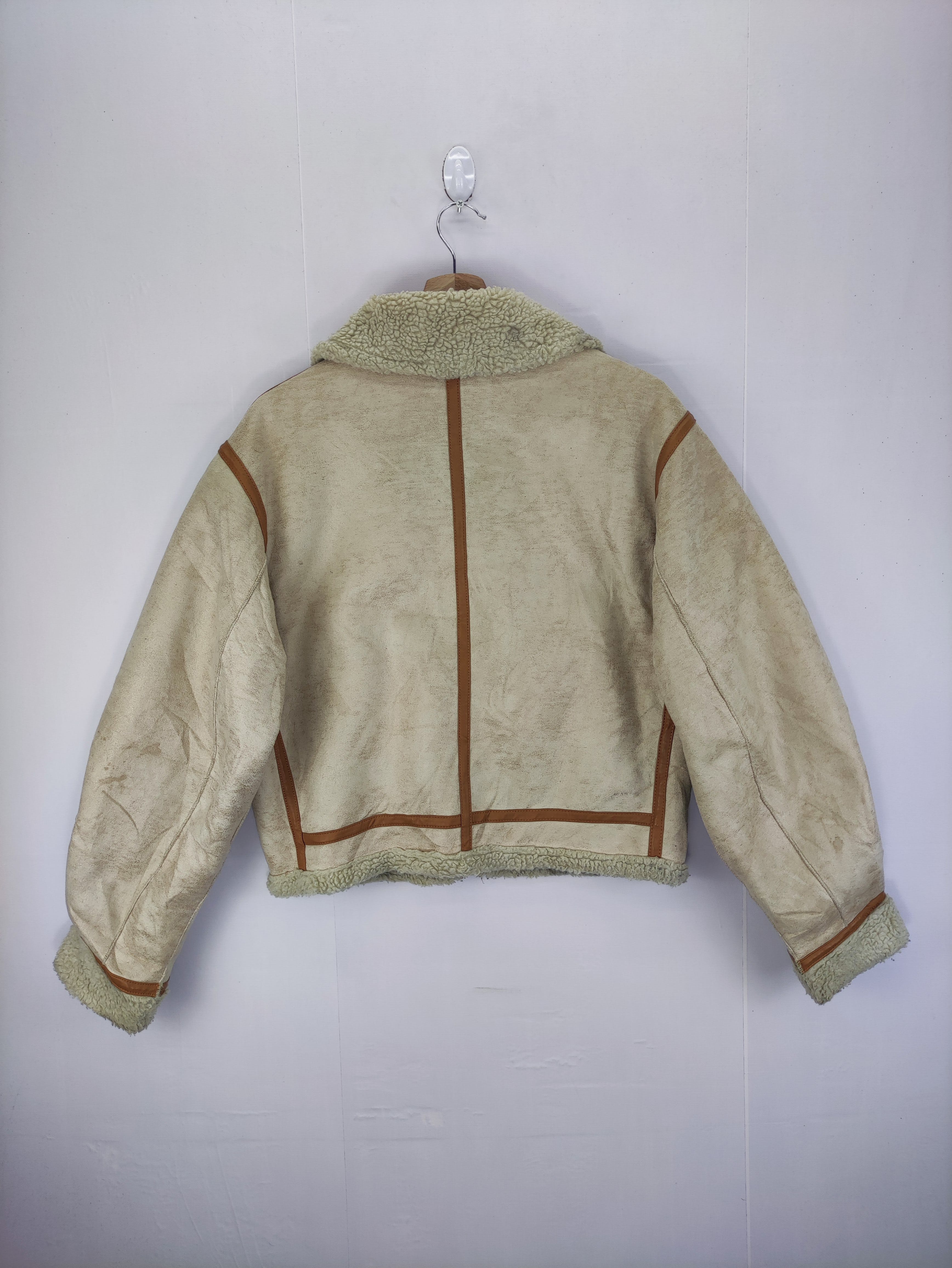 Vintage Sly Moleskin Jacket Lining Sherpa Zipper - 13