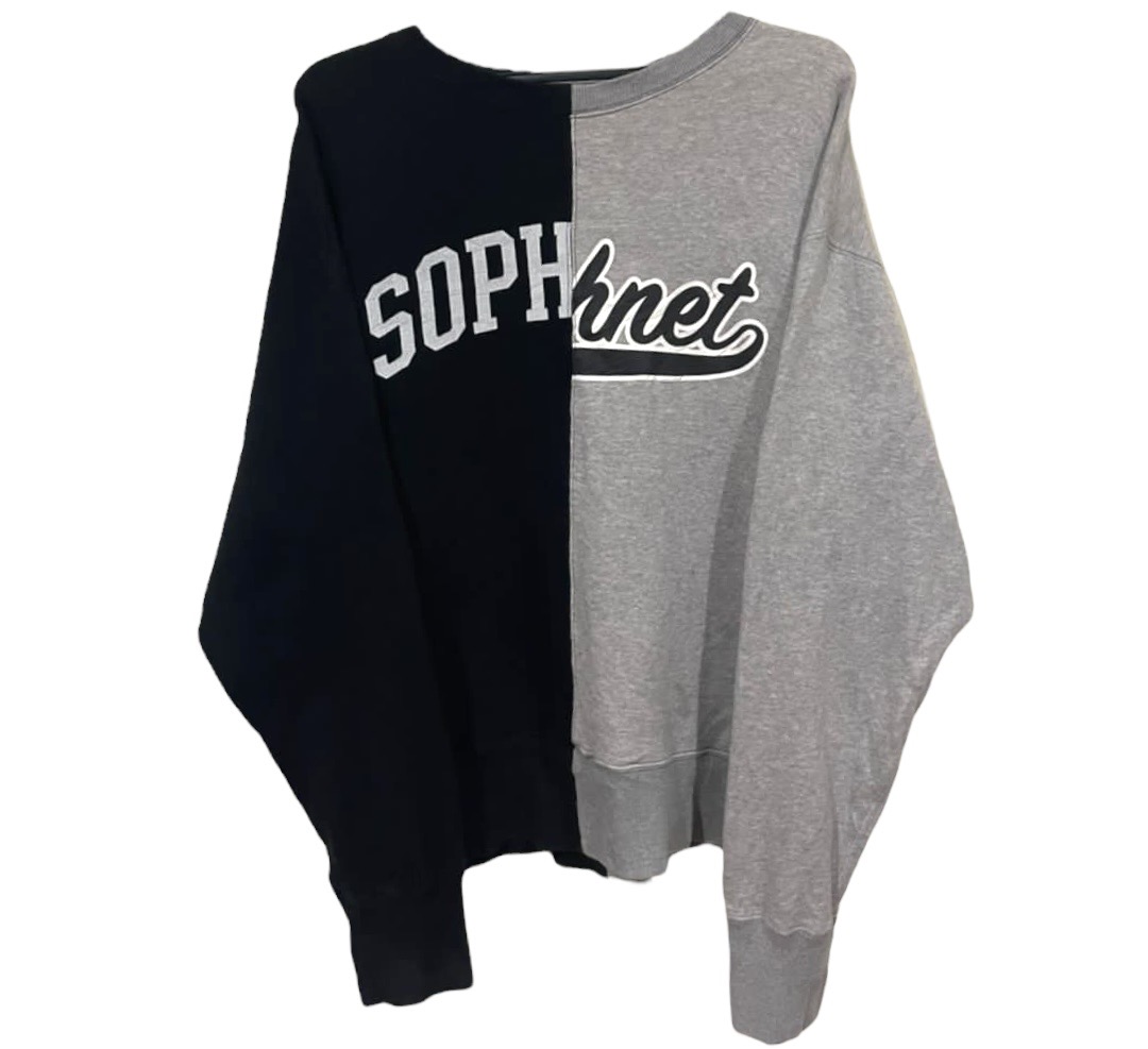 Vintage SOPHNET Split Dual Colour Spellout Sweatshirt - 3