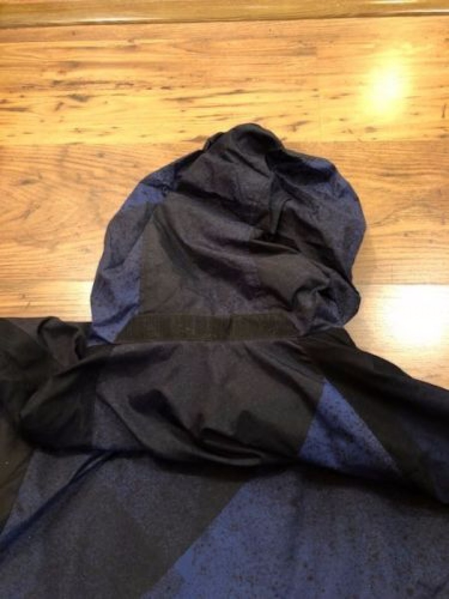 RARE Blue-Black Spray Hooded Jacket Coat - 7
