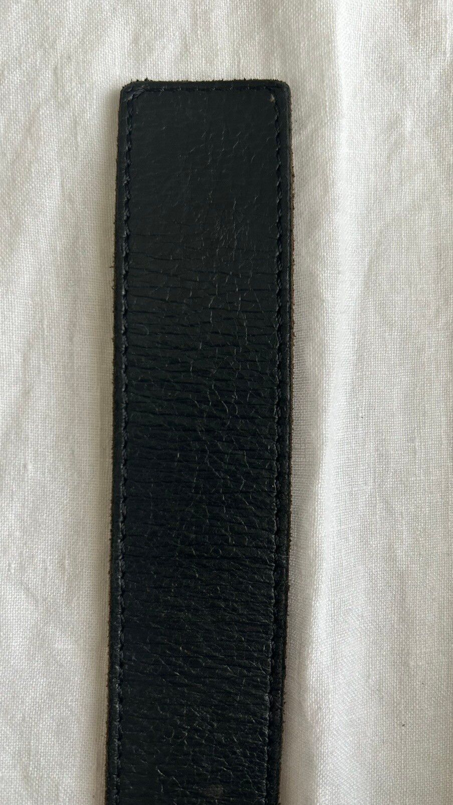 matte black . margiela . leather belt - 6