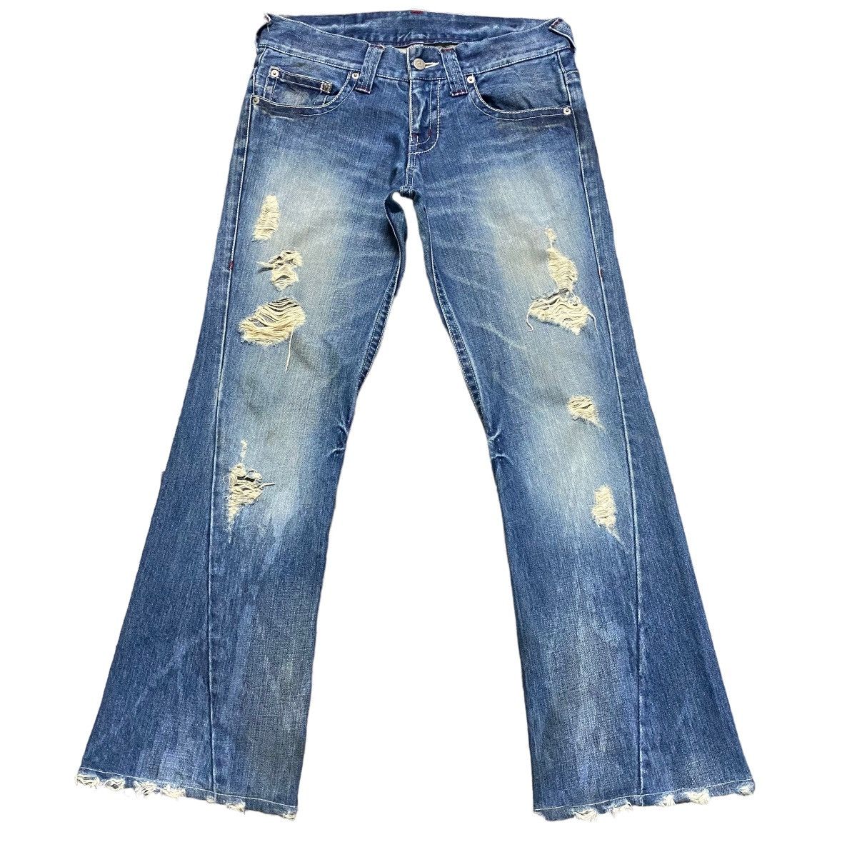 Japanese Brand - Tornado Mart Distressed Denim Flare Jeans - 1