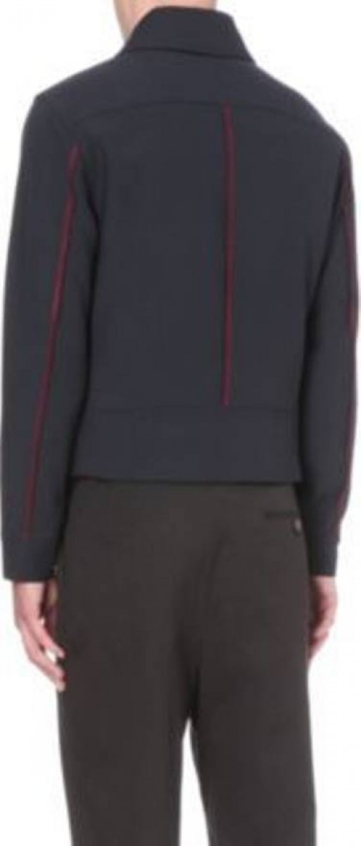 Yang Li - Contrast-Seam Virgin Wool Harrington Jacket SZ Small - 14