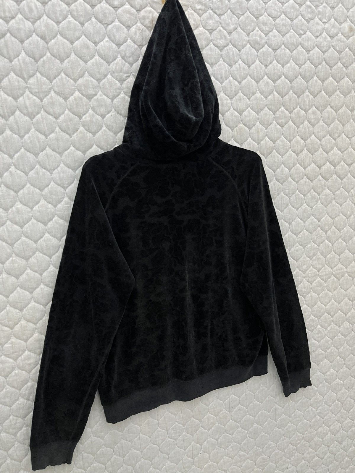 Solid Camo Velour Full Zip Hoodie - 8