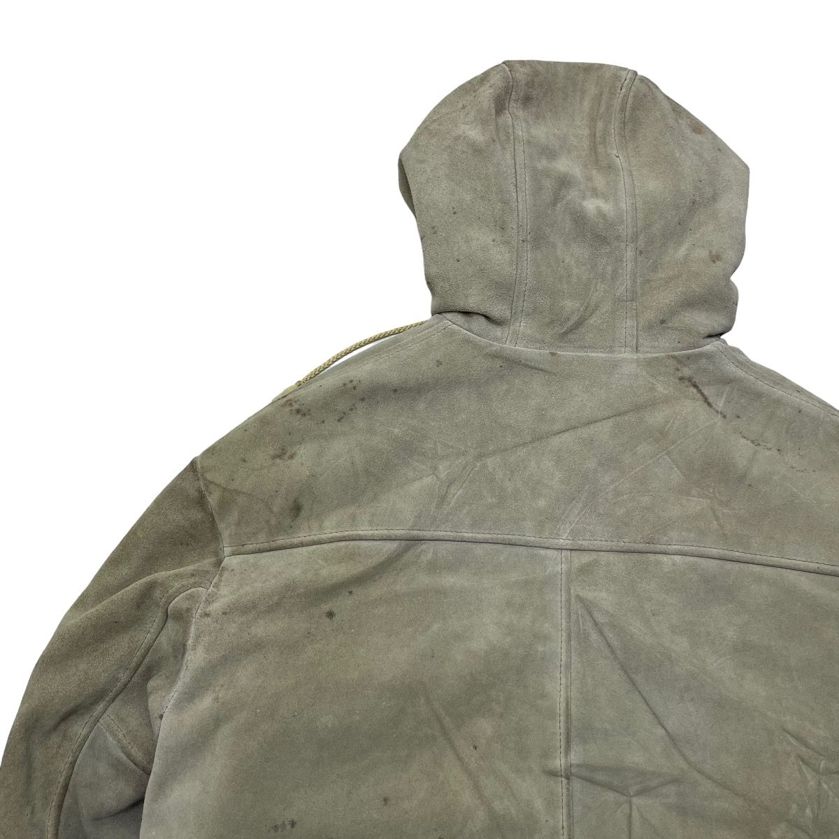 👉Vintage Schott Suede Leather Shearling Hooded Jacket - 9