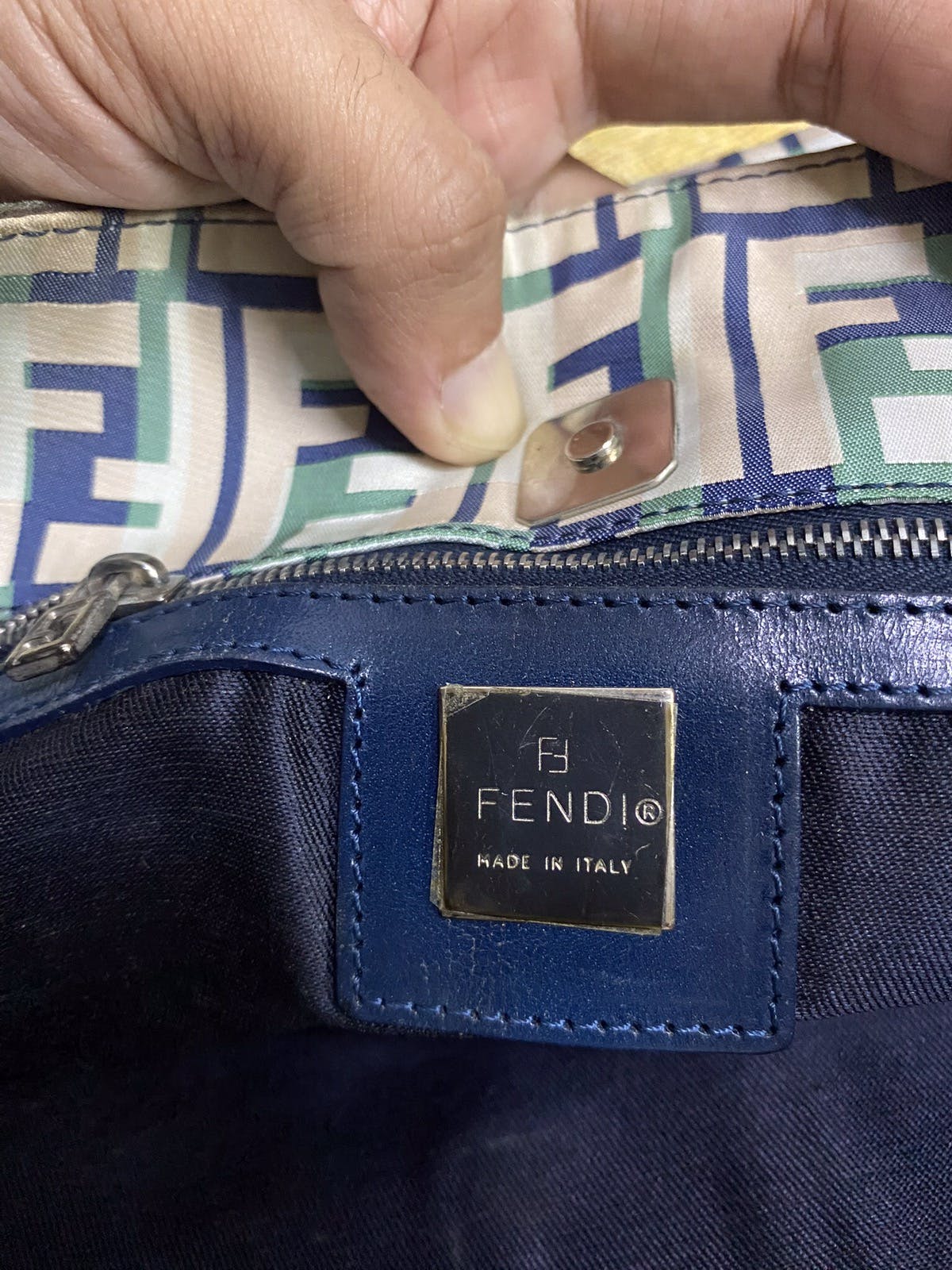 Authentic Fendi Monogram FF Shoulder Bag - 21
