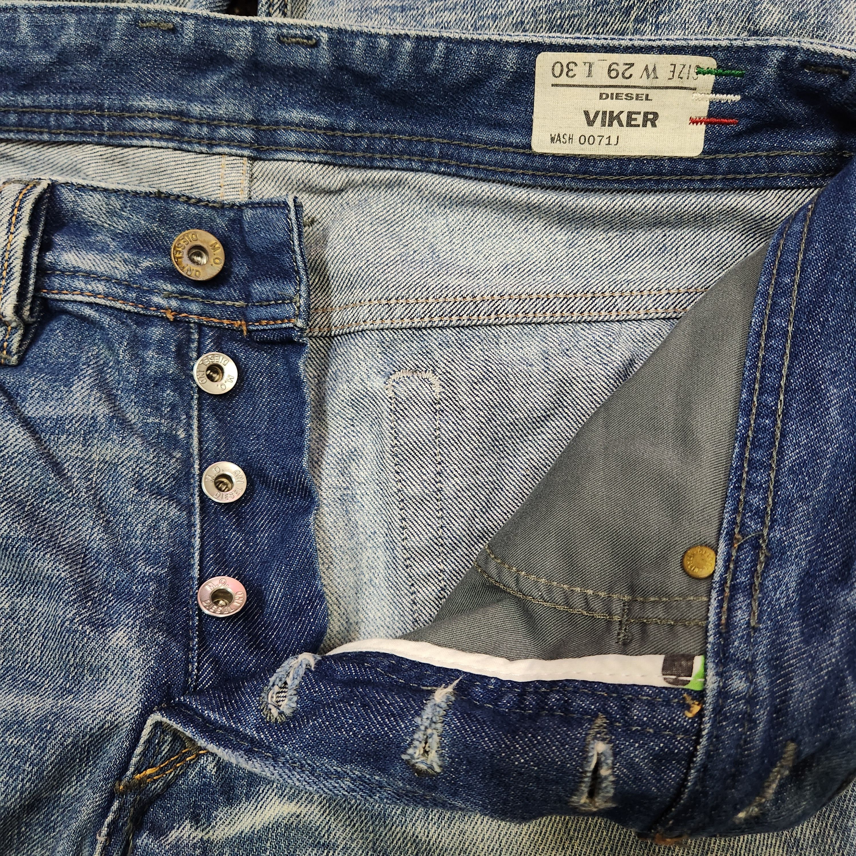 Distressed Denim Diesel Viker Jeans Made In Italy - 4