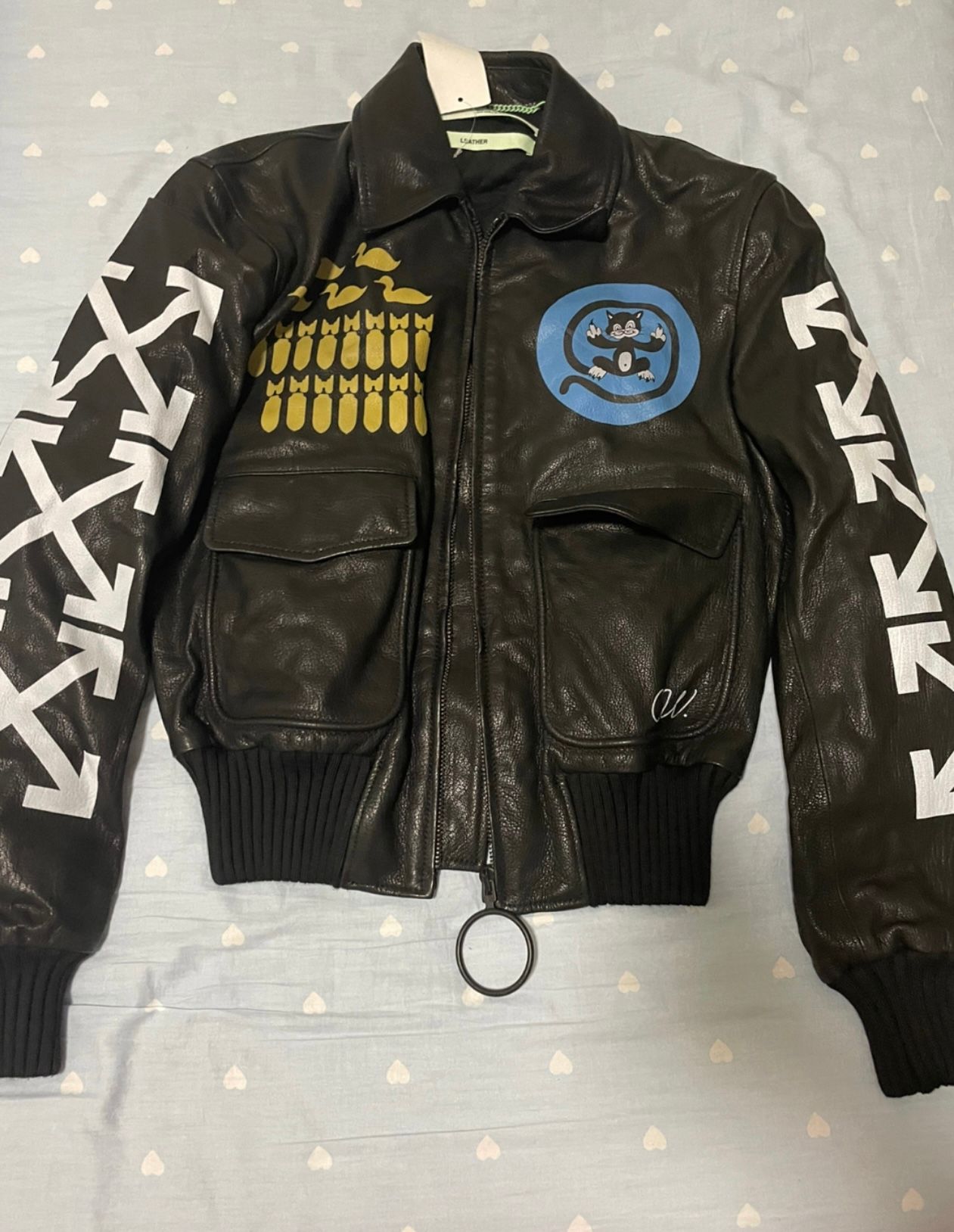 Off-white A2 Lambskin Leather Jacket S - 2