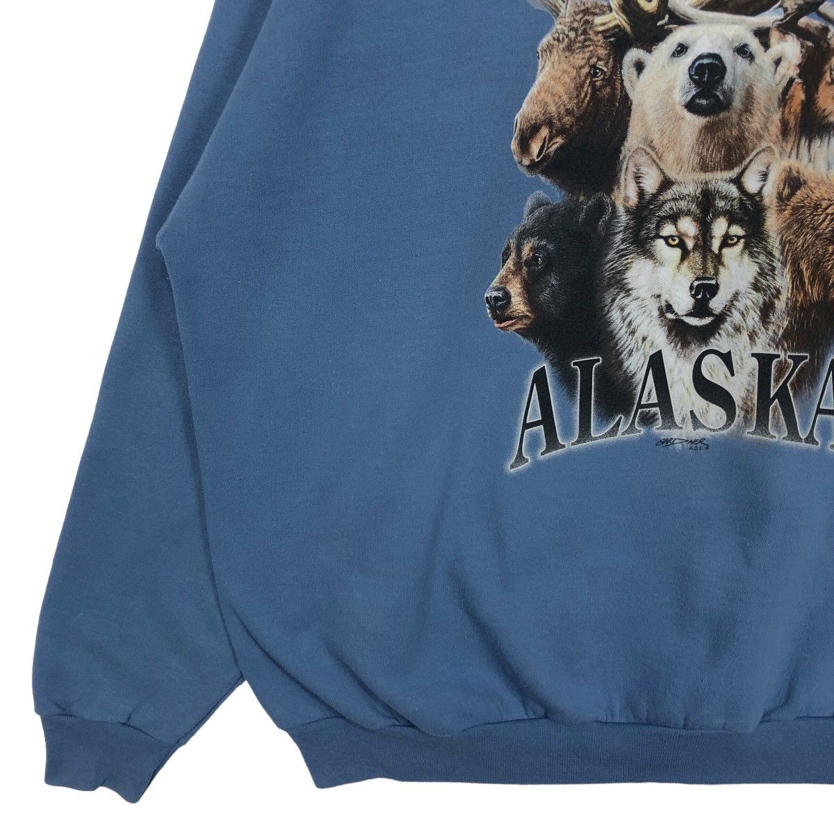 Vintage - Alaska Animal Crew Sweatshirt Big Logo - 3